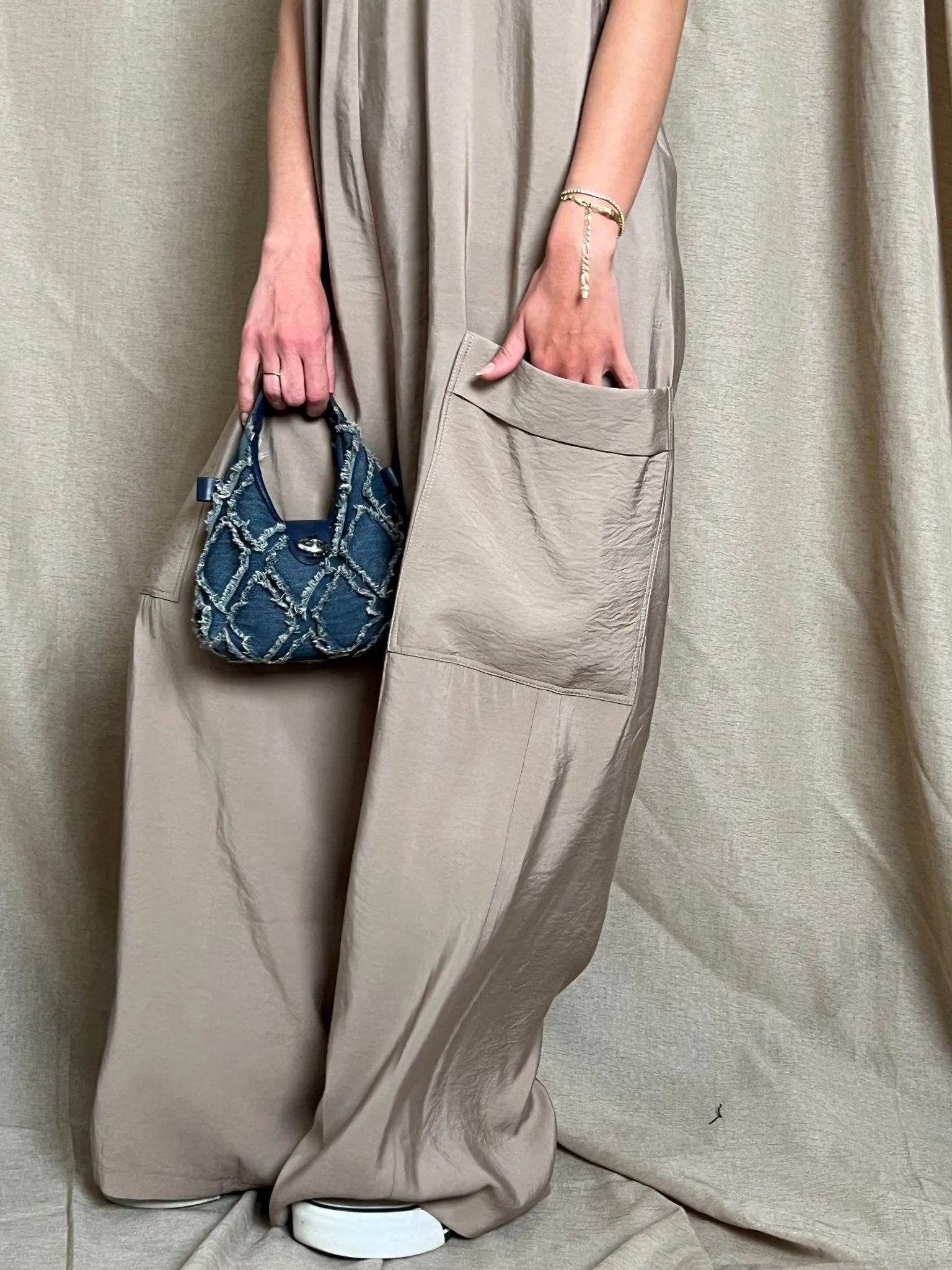 Beige Loose Jumpsuit