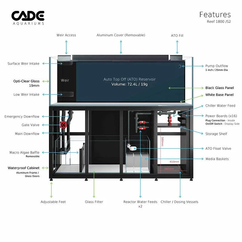 Cade Pro Reef 1800 S2 PR2-1800 Black