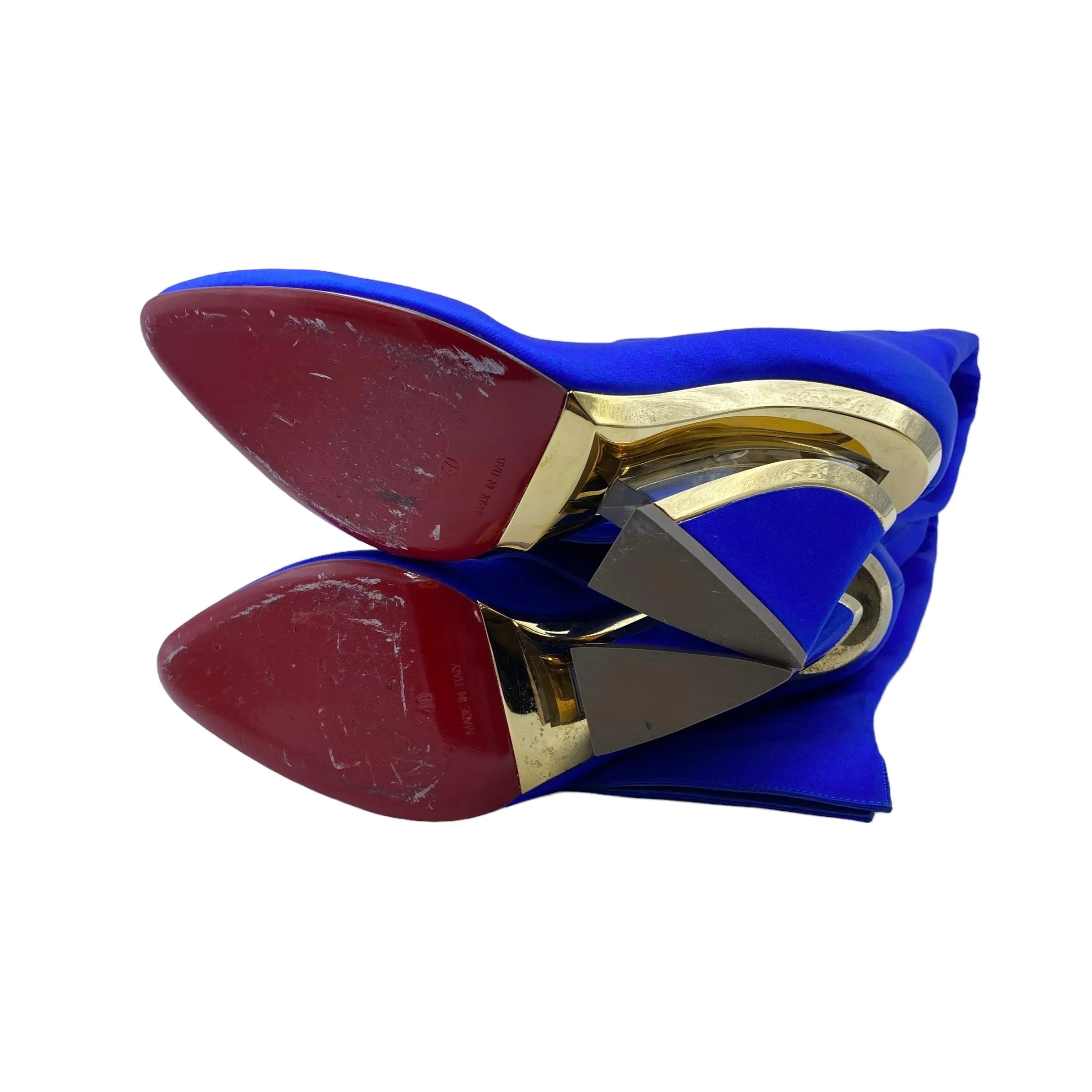 CHRISTIAN LOUBOUTIN SATIN BOOTS EU 40/ UK 7