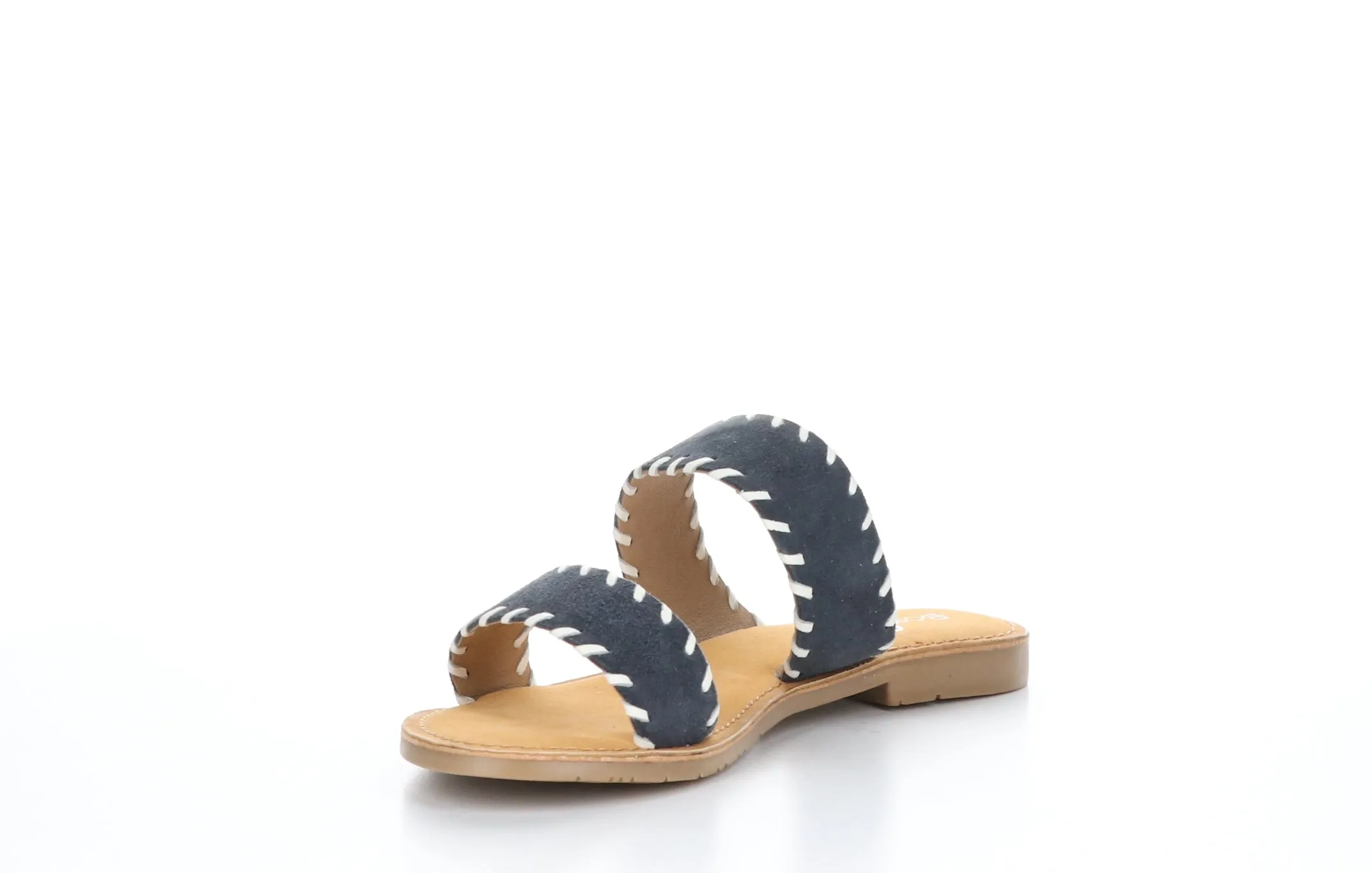 CLARA Navy Flat Sandals