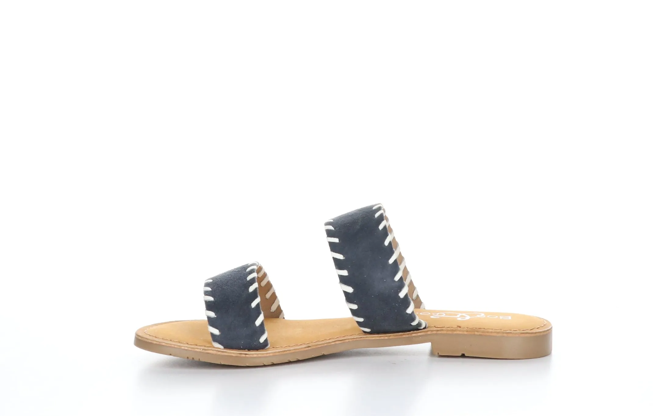 CLARA Navy Flat Sandals