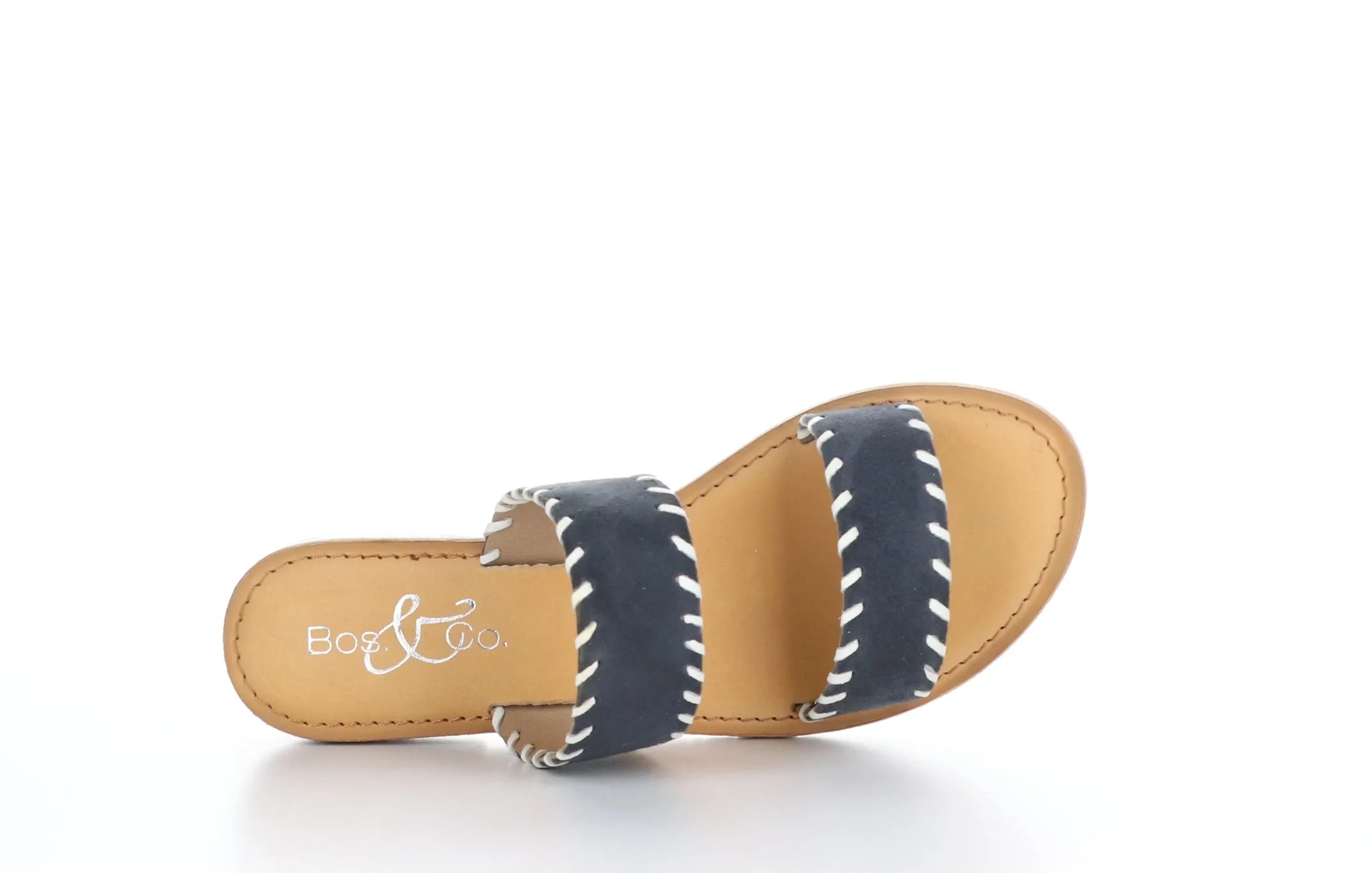 CLARA Navy Flat Sandals