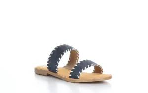 CLARA Navy Flat Sandals