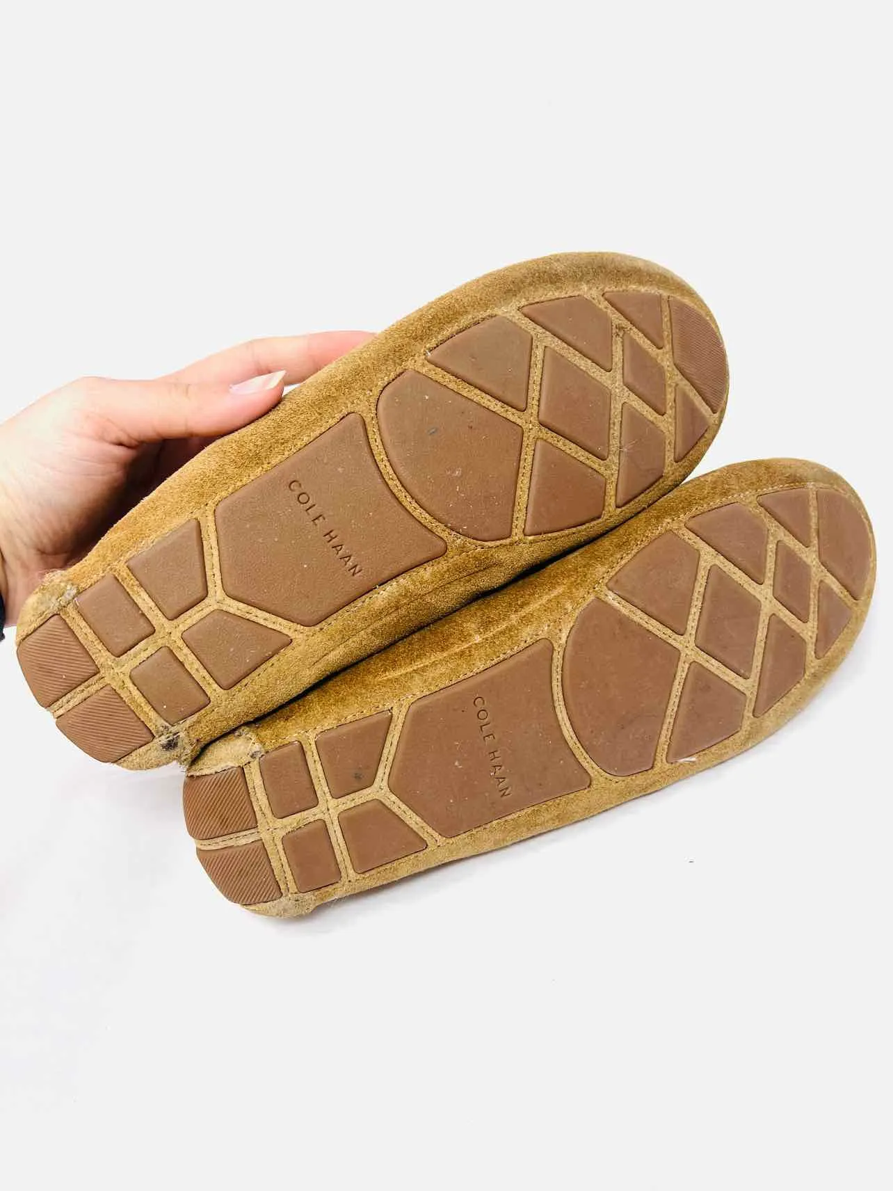 Cole Haan Size 8.5 Tan Suede Bow(s) Shoes Loafers
