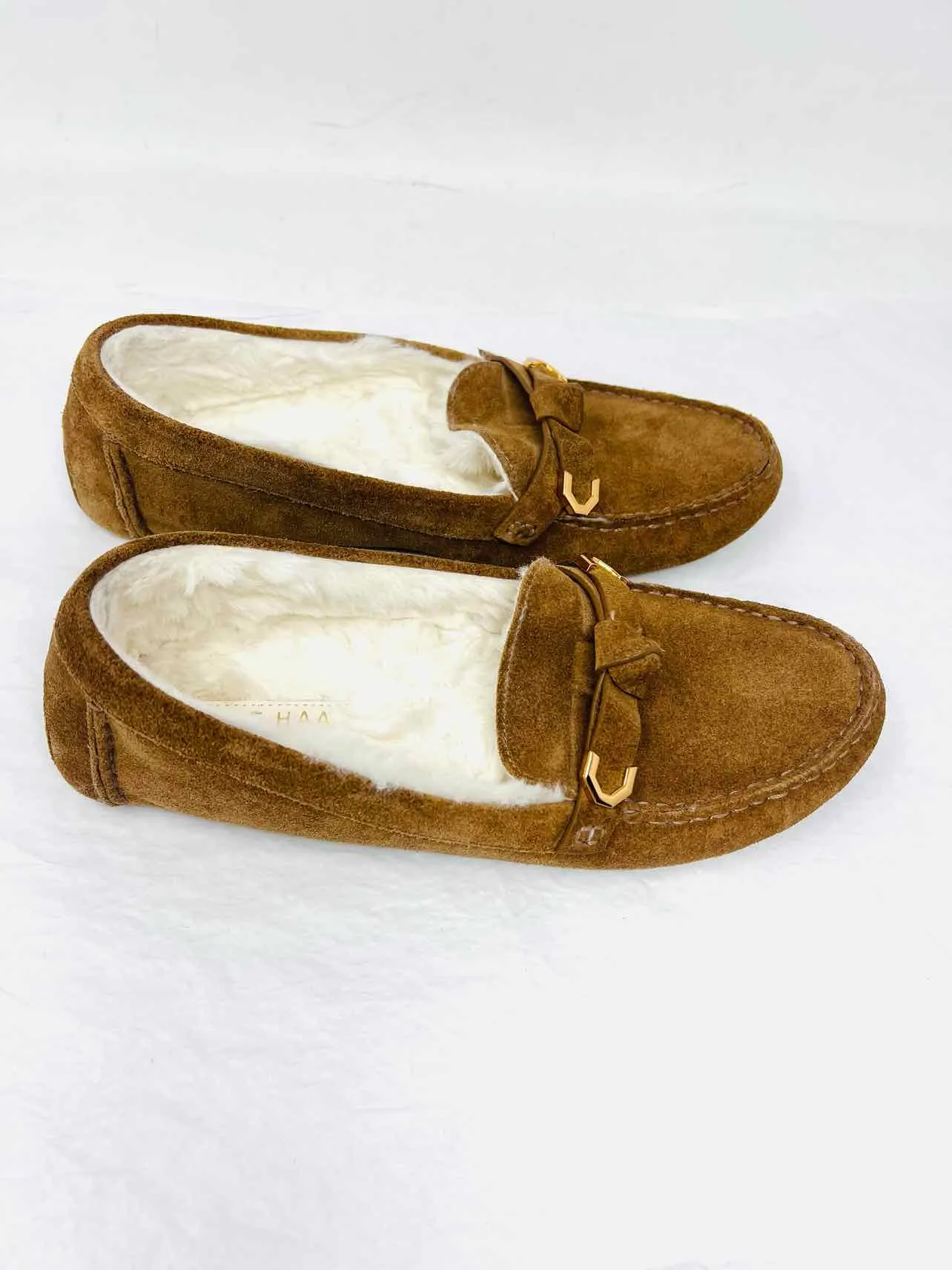 Cole Haan Size 8.5 Tan Suede Bow(s) Shoes Loafers
