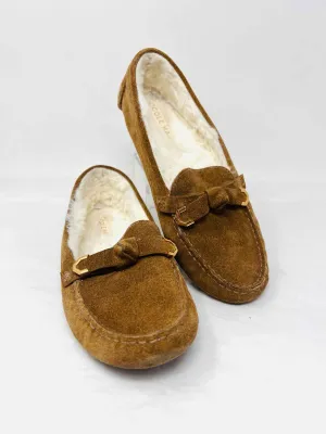 Cole Haan Size 8.5 Tan Suede Bow(s) Shoes Loafers