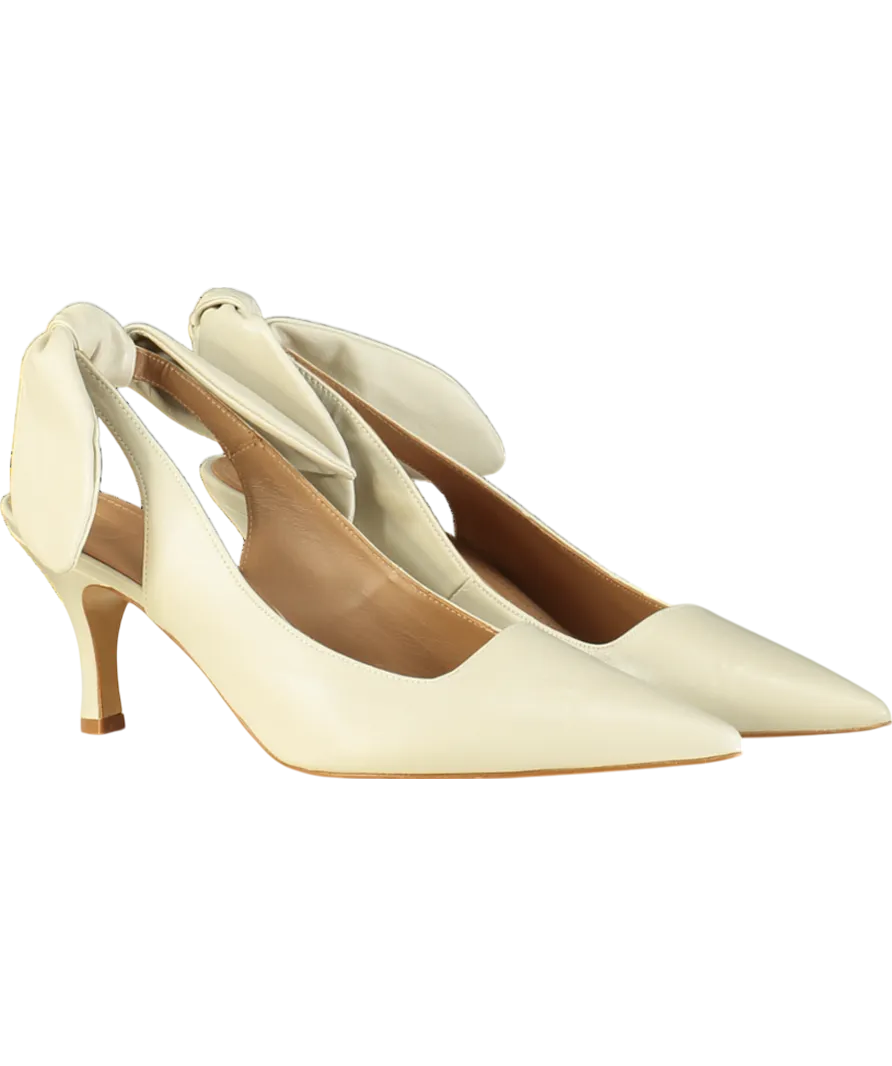 Flattered Beige Franchesca Bow Slingback Heel UK 7 EU 40 