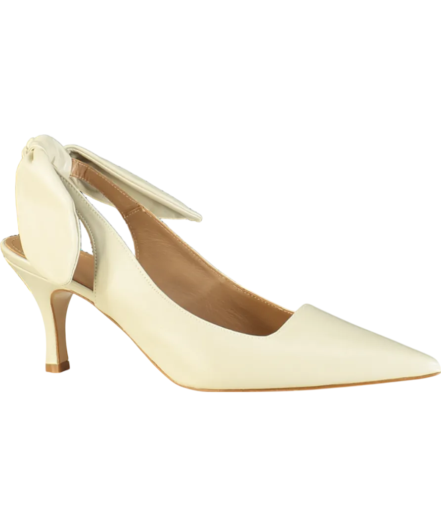 Flattered Beige Franchesca Bow Slingback Heel UK 7 EU 40 