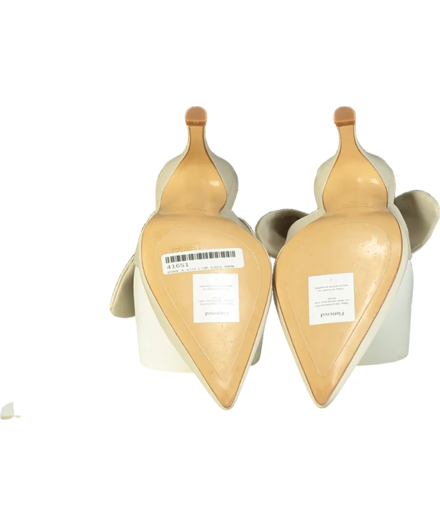 Flattered Beige Franchesca Bow Slingback Heel UK 7 EU 40 