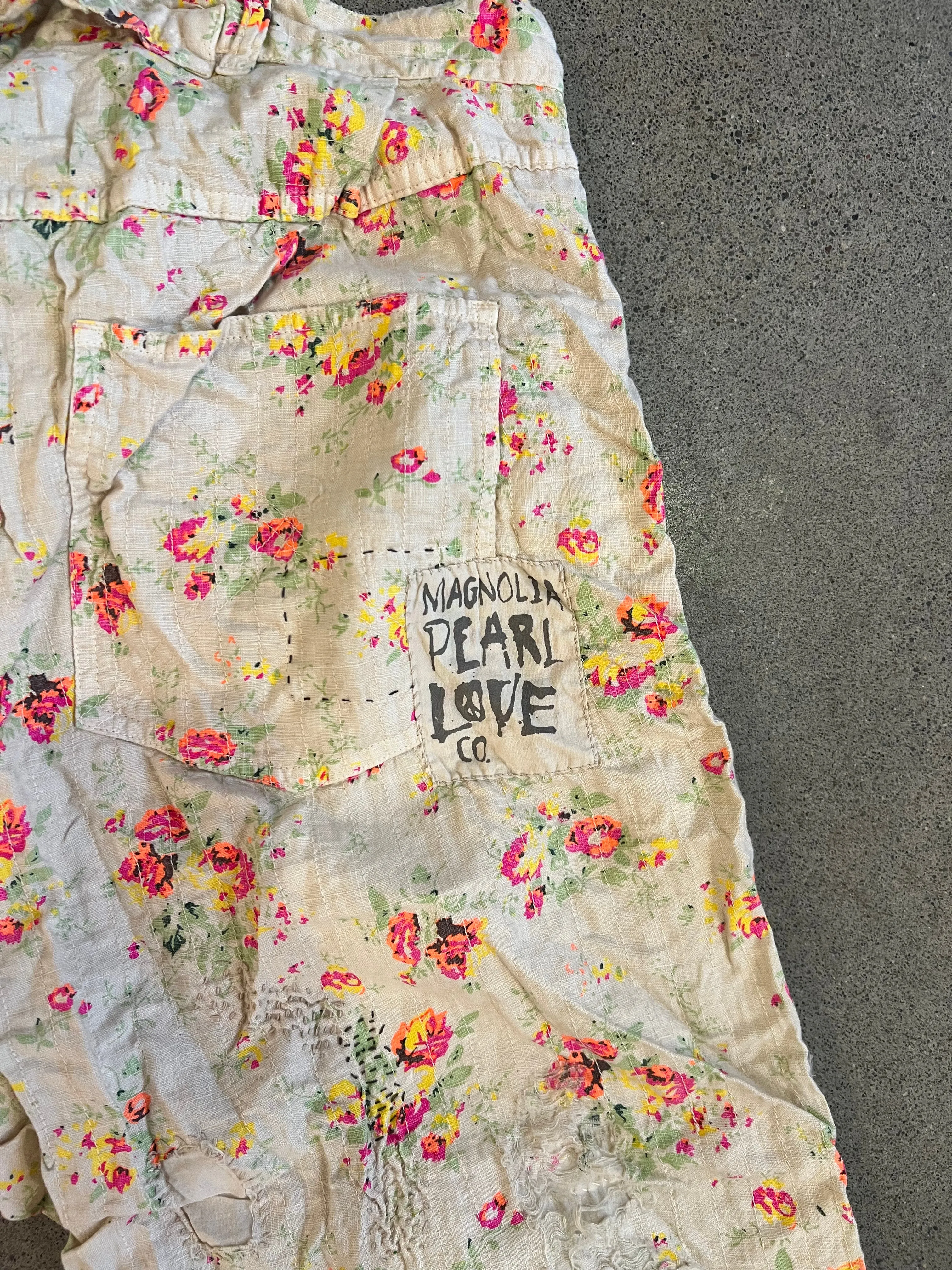 Magnolia Pearl Cotton-Linen Minor Pants in Circus Rose (doll house)