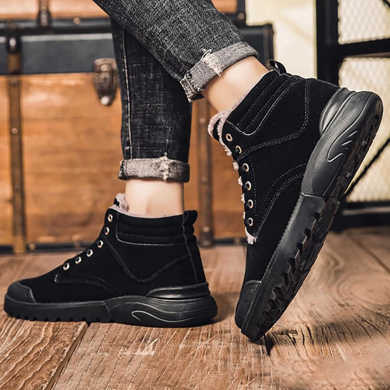 Men Work Boots Slip On Hiking Sneakers Shoes with Hook Loop Womens Working Shoes Food Service Waterproof Outdoor Work Botas Lightweight Hike Grounded Footwear