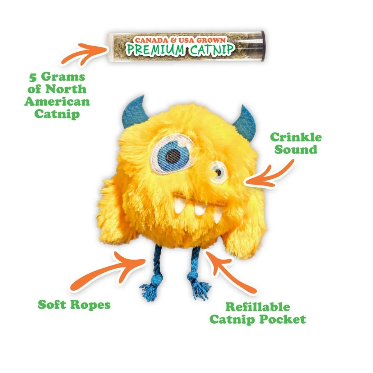 Meowijuana Get Silly Refillable Furry Fiend Cat Toy