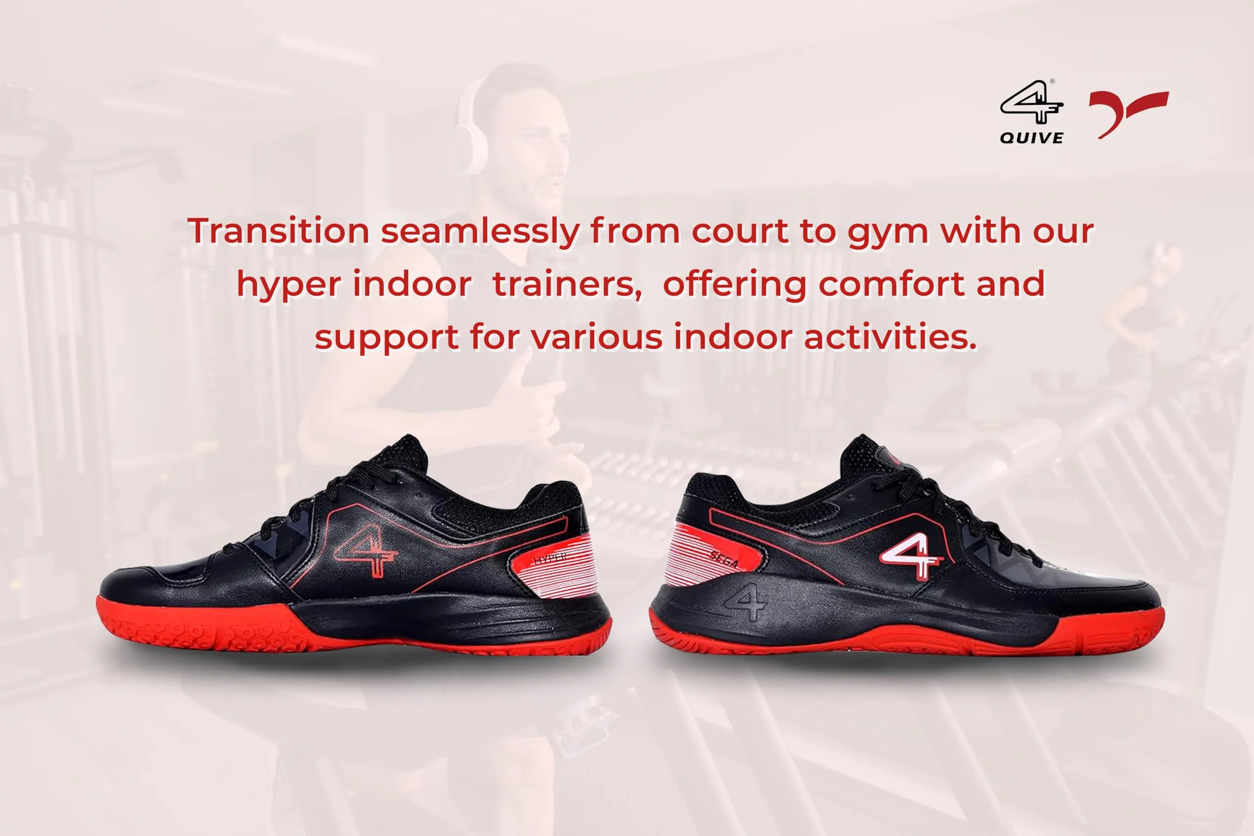 QUIVE SEGA HYPER Badminton Squash Volleyball Court Shoes