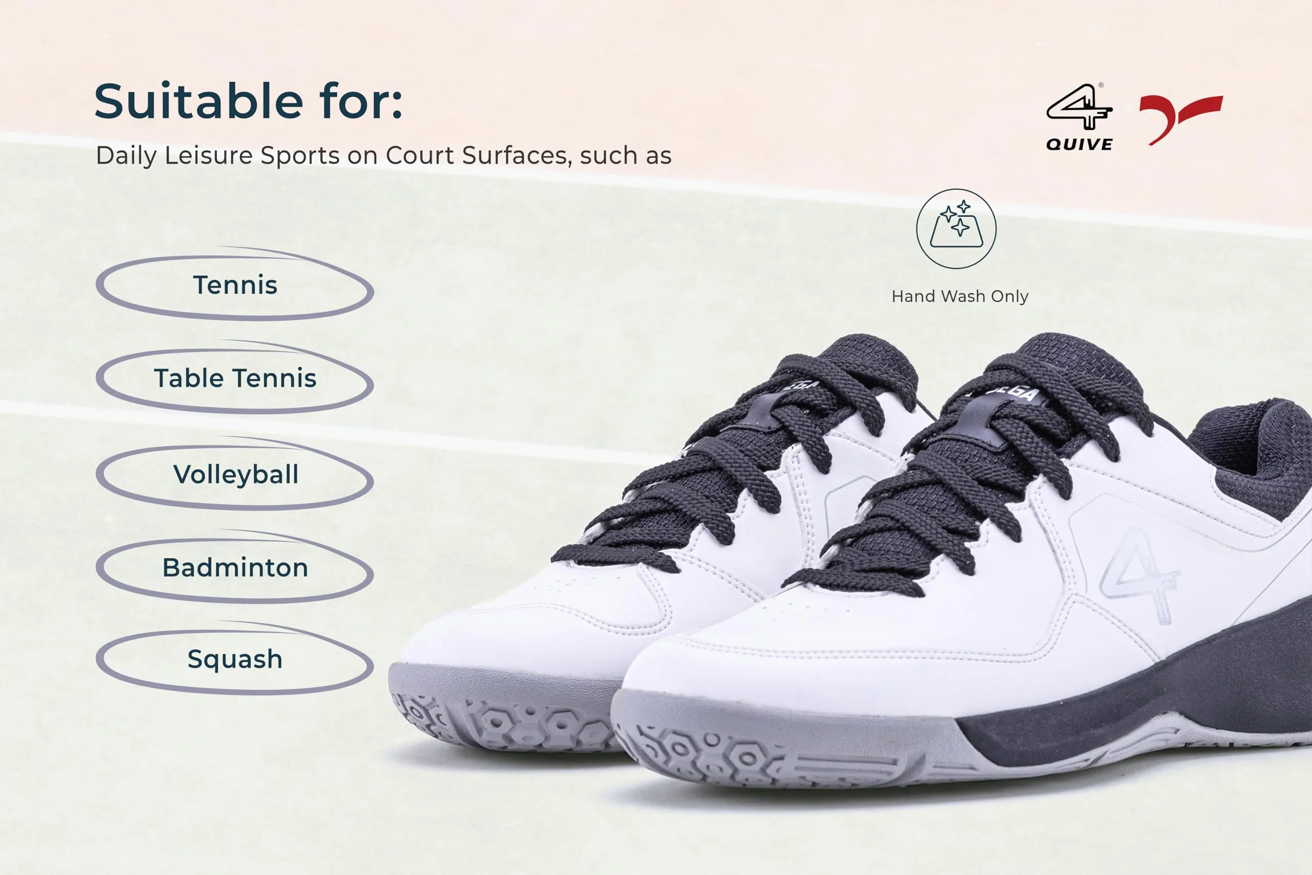 QUIVE SEGA HYPER Badminton Squash Volleyball Court Shoes