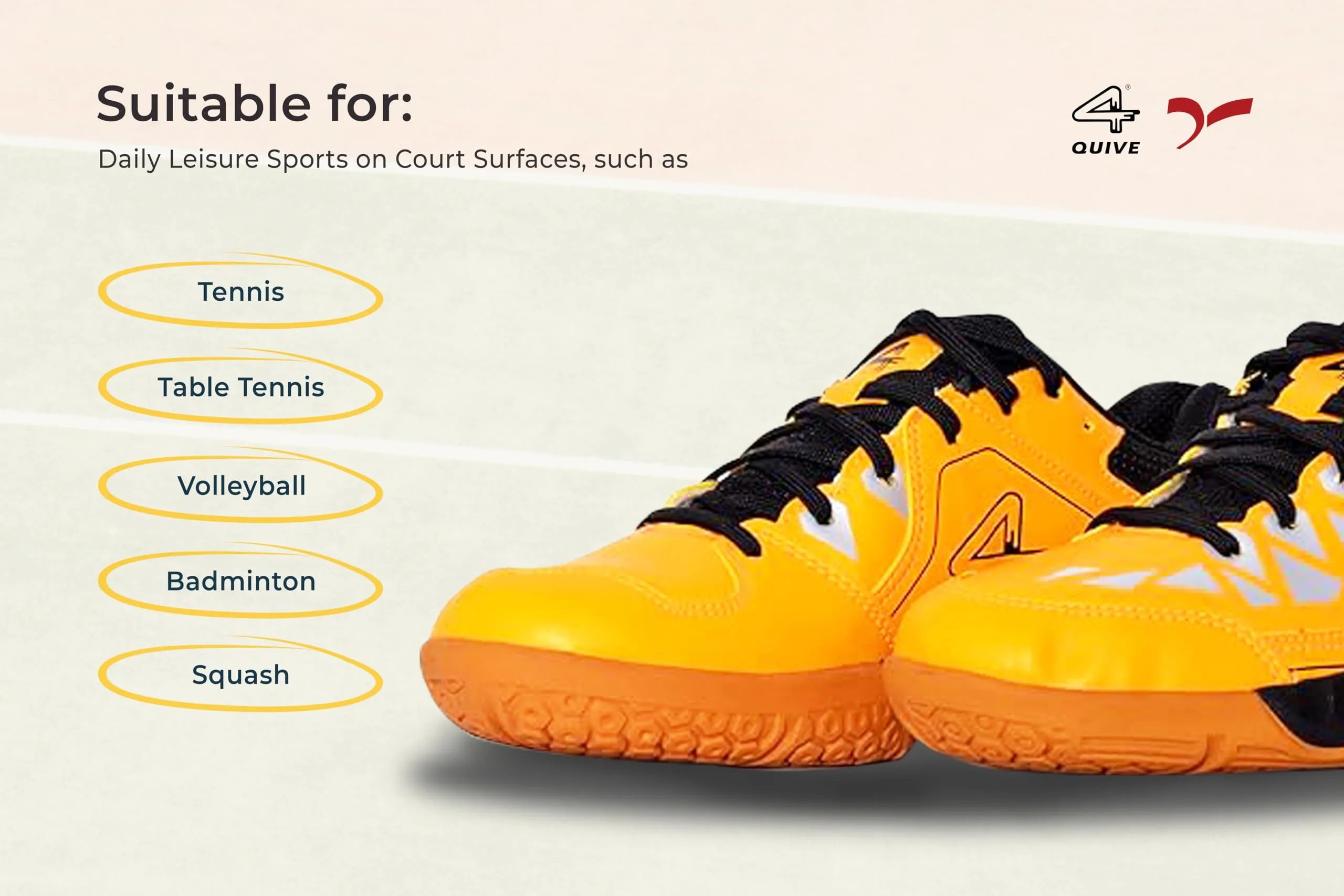 QUIVE SEGA HYPER Badminton Squash Volleyball Court Shoes