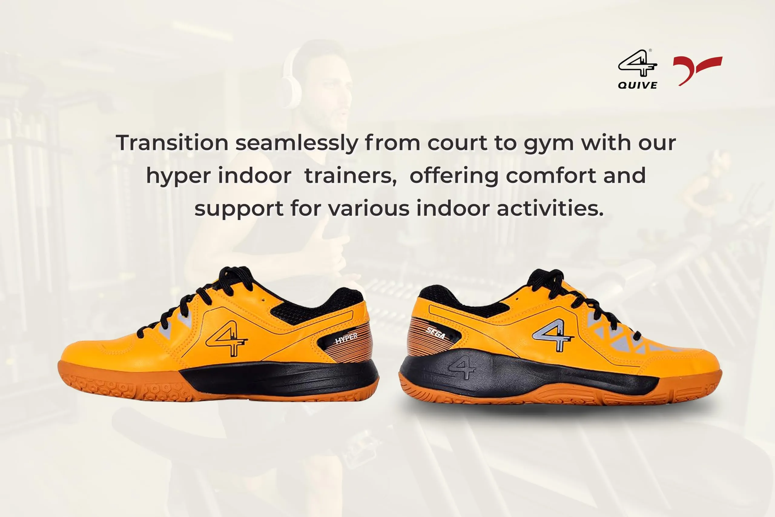 QUIVE SEGA HYPER Badminton Squash Volleyball Court Shoes