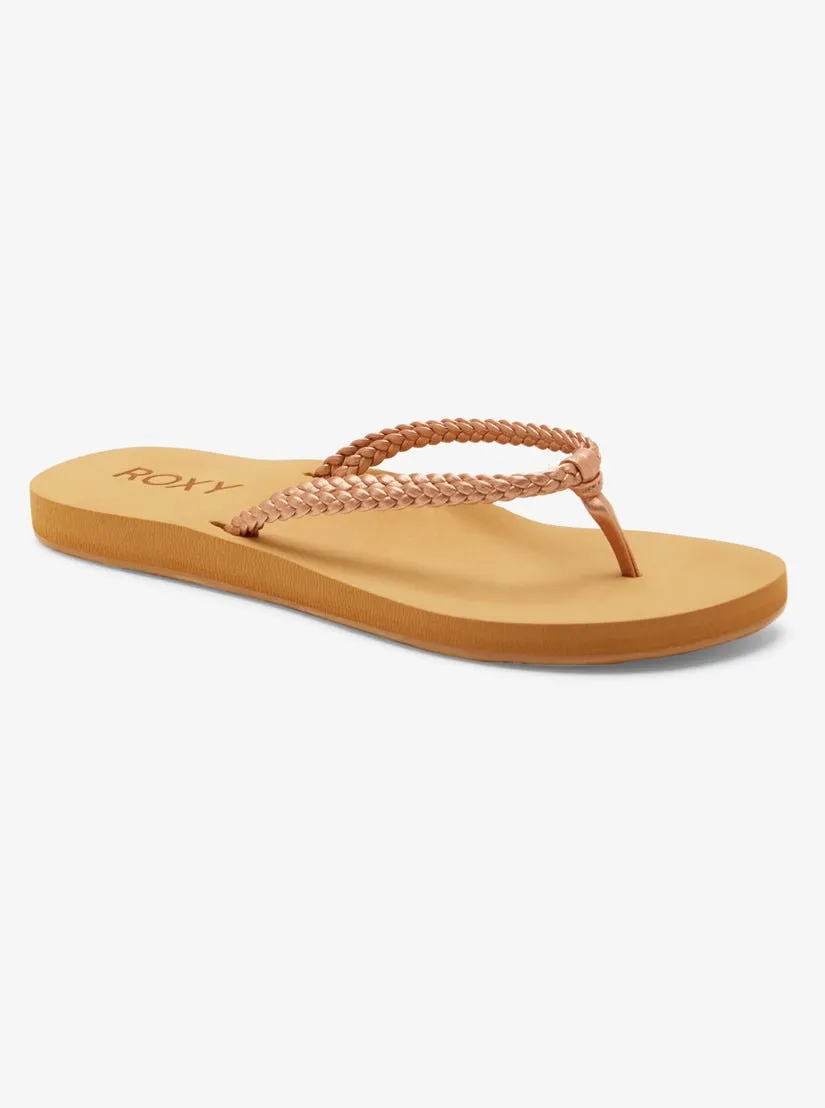 Roxy "Costas II" Women's Flip-Flops - Rose Gold