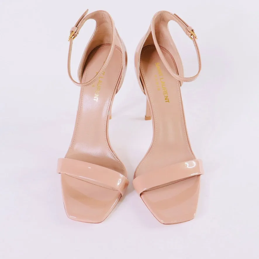 SAINT LAURENT Amber Sandals 105 in Patent Leather