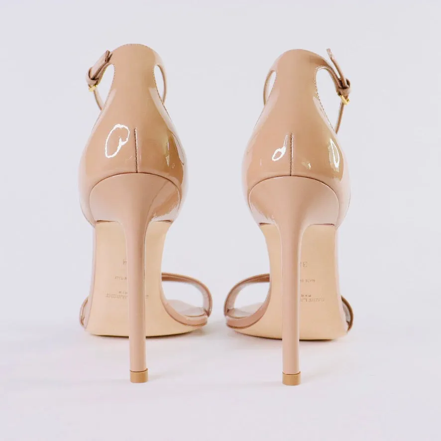 SAINT LAURENT Amber Sandals 105 in Patent Leather