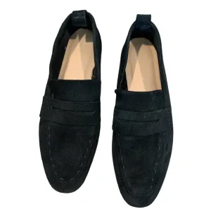 Sz 7.5 Zara Black Suede Slip On Loafer Flats
