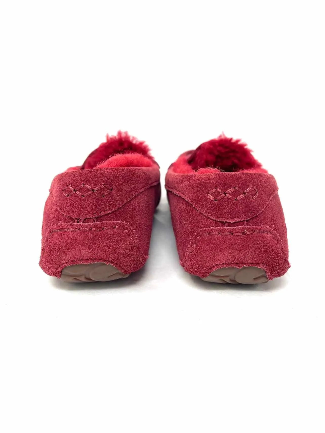 UGG Size 5 Red/Silver Rhinestones Suede Shoes Loafers