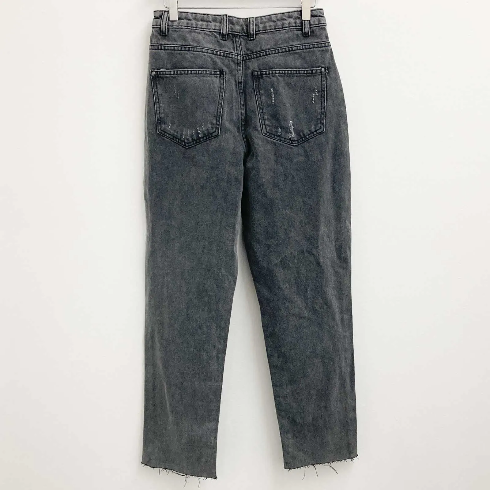 Urban Bliss by New Look Dark Grey Ripped Mom Jeans UK10